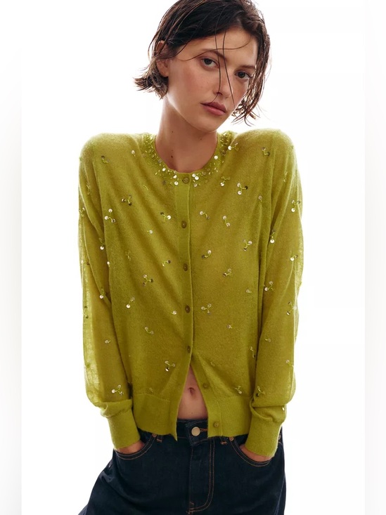 Zara Sweaters - ZARA SEQUIN KNIT CARDIGAN
